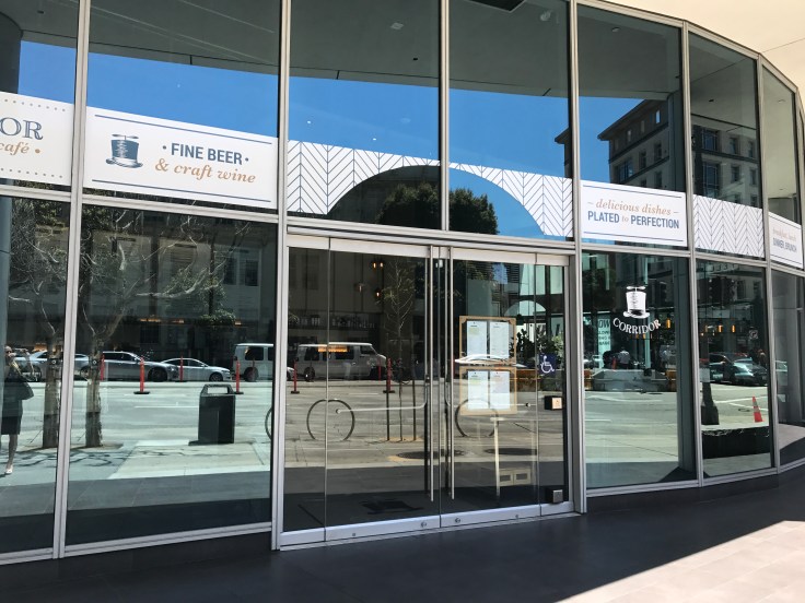 Exterior Photo of Corridor Restaurant in San Francisco, California From the Sidewalk on Van Ness Street