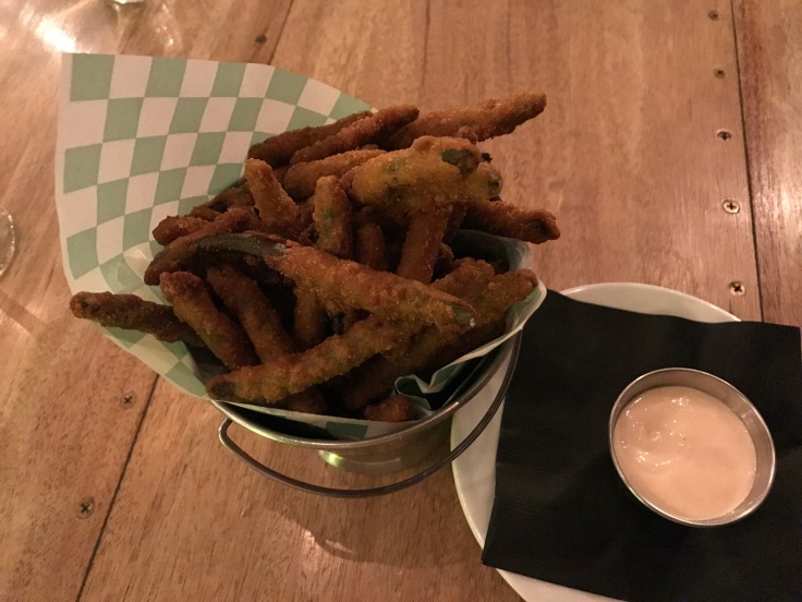 An Appetizer of Fried Green Beans at Fourth Street Mill in La Verne, California