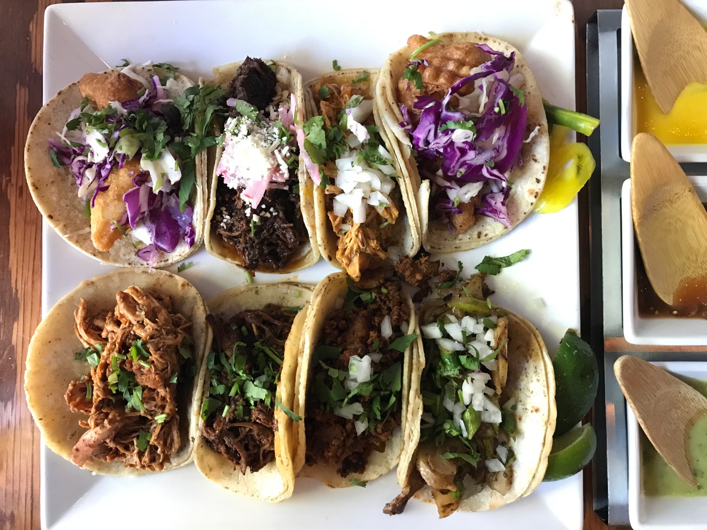 A Plate of Delicious Tacos at Tacolicious in Downtown Palo Alto, California