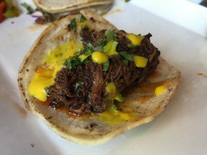 Guajillo Chili Braised Beef Taco at Tacolicious in Palo Alto, California