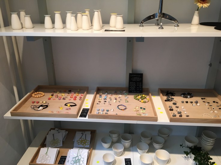 Brightly Hued Bracelets and Earrings Decorate Trays at Priip in Copenhagen, Denmark