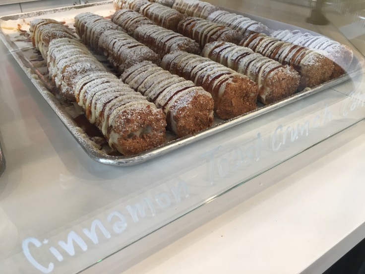 I Cannoli Resist You for So Long - A Batch of Freshly Baked Cinnamon Toast Crunch Cannoli at The Salty Donut in the Wynwood Art District in Miami, Florida