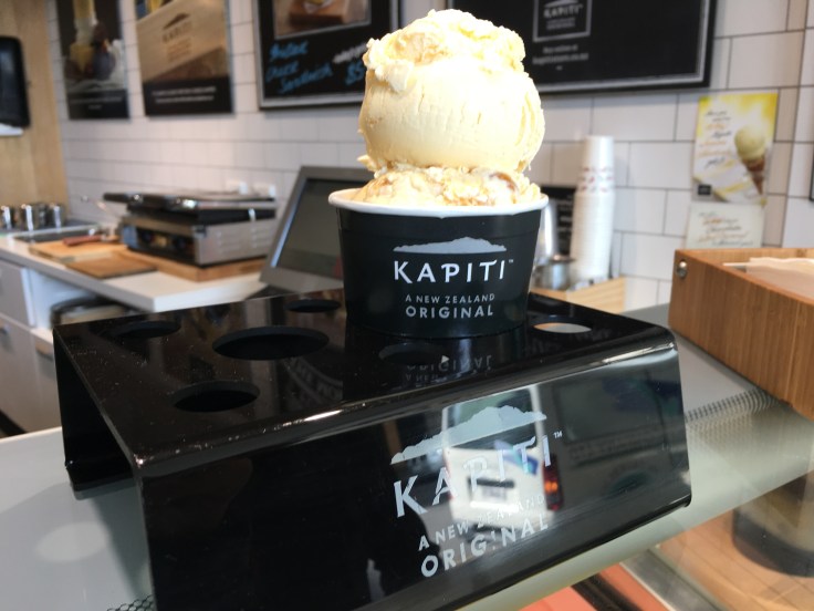 Scoops of Hokey Pokey Ice Cream From The Kapiti Store in Auckland, New Zealand