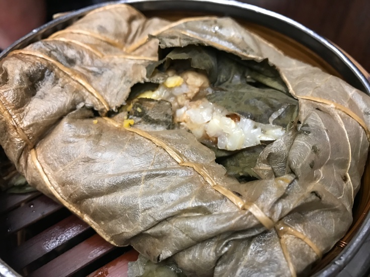 Keep Your Cool - Hot Lotus Leaf Steamed Pork and Shrimp Sticky Rice at Lee Kitchen in Toronto Pearson International Airport