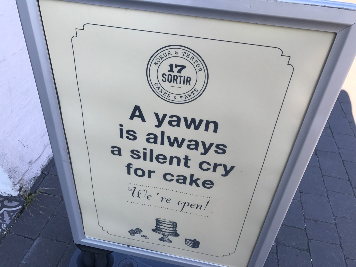 A Yawn is Always a Silent Cry for Cake at 17 Sortir Bakery in Reykjavík, Iceland - Sugar Coat Everything - 17 Sortir in Reykjavík, Iceland