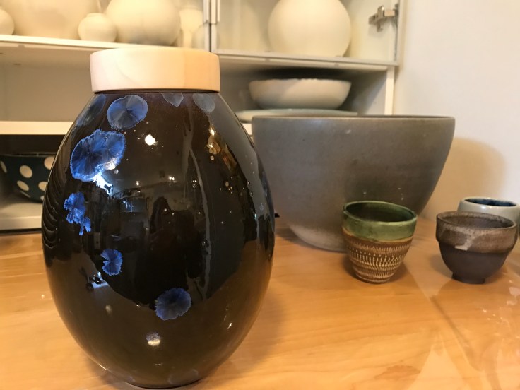 Fascinating Fire Roses - An Urn at Kristbjörg Guðmundsdóttir's Studio in Reyjavík, Iceland