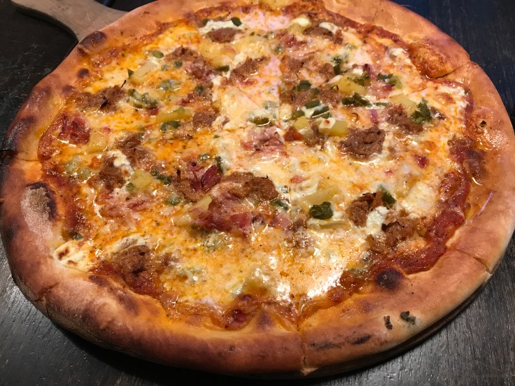 Here Piggy Piggy - The Mr. Pig Pizza at Kaffi Krús in Selfoss, Iceland