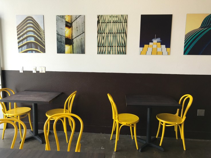 Pop Goes the Yellow - Drip Line's Upstairs Neighbor, Larson Shores Architecture and Interiors, Helped Design the Sleek Space