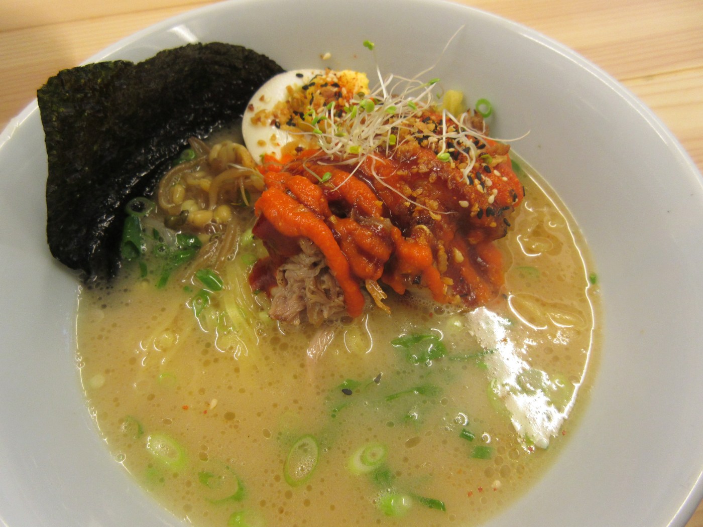 Ramen Love With You - A Bowl of Spicy Garlic Tonkotsu Ramen at Fat Ramen in Helsinki, Finland