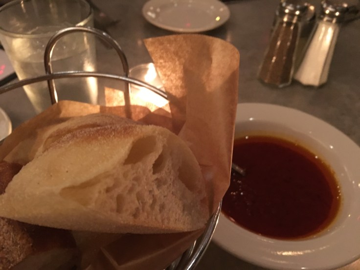 Breaking Bread - Italian Stretch Bread and Spicy Hot Tomato Oil at Pastabilities in Syracuse, New York