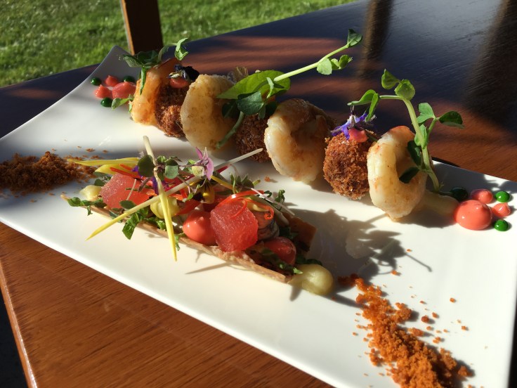 Once a Prawn a Time - Roasted Prawns and Spicy Thai Fish Cakes at Frogmore Creek Winery Near Hobart, Tasmania