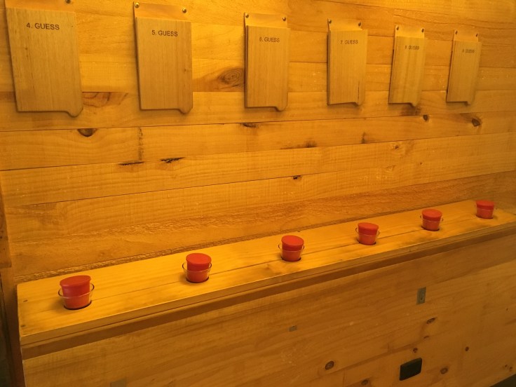 Sniff Test - An Interactive Exhibit on the Second Floor of Frogmore Creek Winery Near Hobart, Tasmania