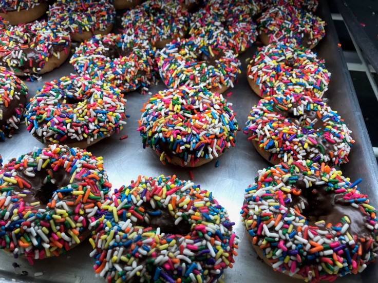 We Like When It's Sprinkling at Stan's Donut Shop in Santa Clara, California