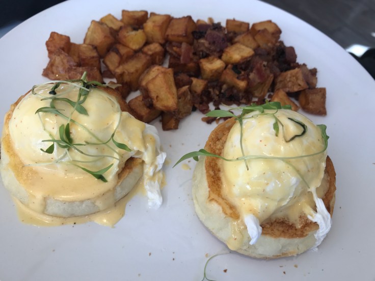 Fit for a Queen (or a King) Eggs Benedict at Voyageur du Temps in Los Altos, California