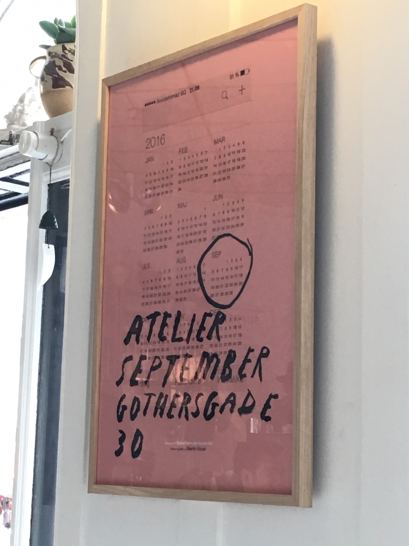 A Vintage Poster at Café Atelier September in Copenhagen, Denmark