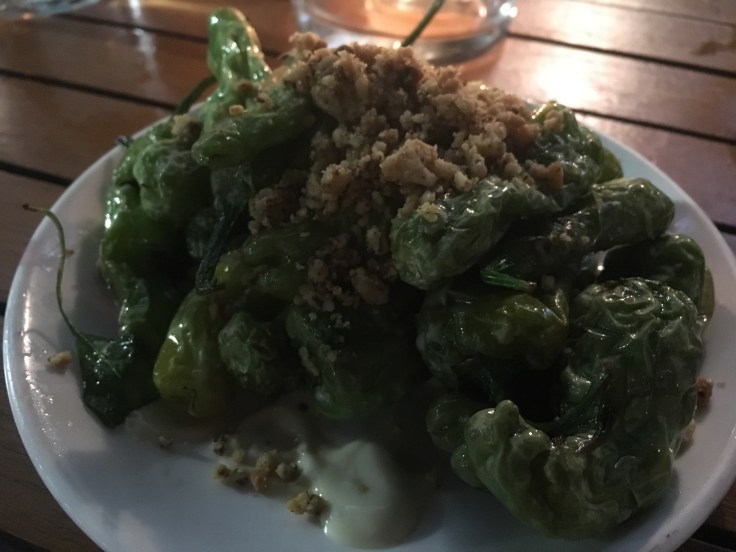 Charred Just Right - Pimentos de Padrón at Barceloneta in Miami, Florida