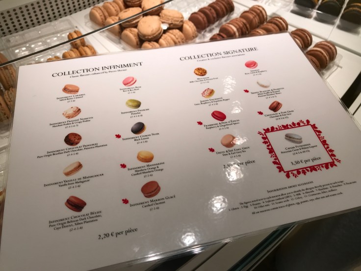Shipping Sweetness Daily - The Full Menu of Macarons at Pierre Hermé in Paris, France