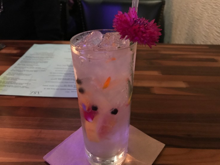 Flower Power - An Asa G&T With Edible Flowers at Restaurant Asa in Los Altos, California