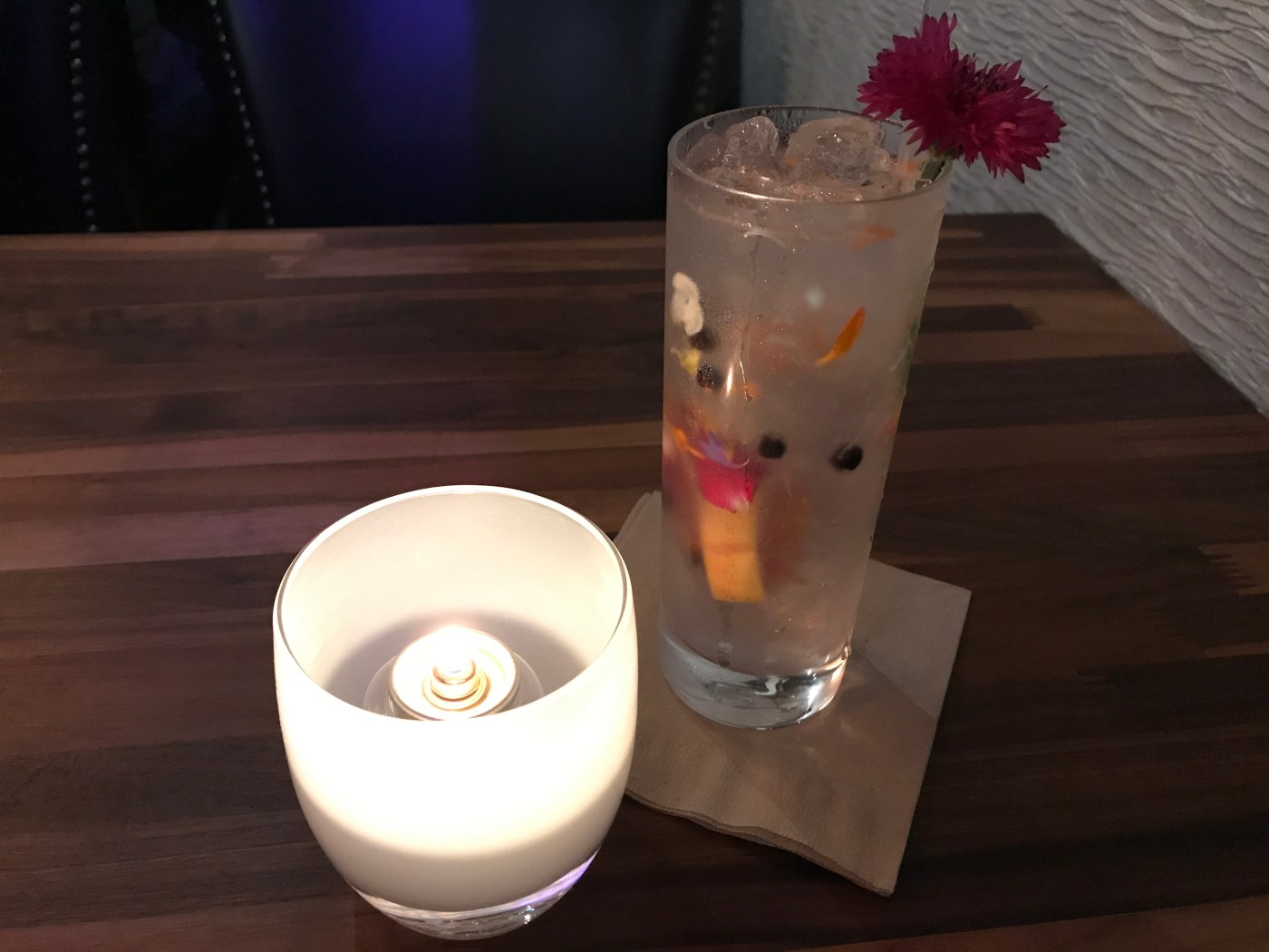 An Asa G&T - A Gin and Tonic made with Grapefruit and Edible Flowers at Asa in Los Altos, California