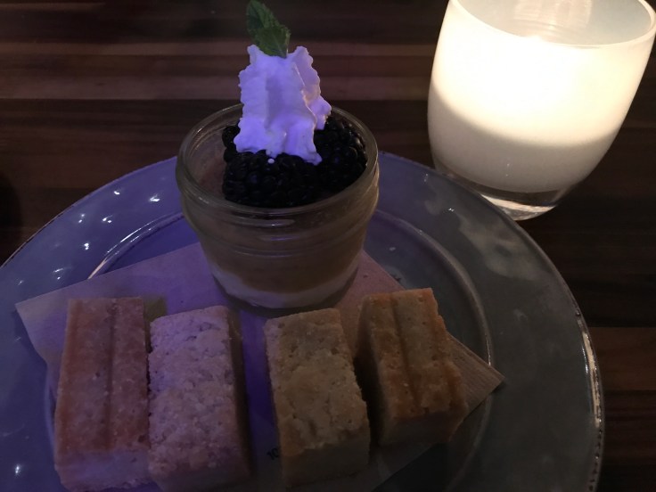 Pumpkin Pot de Crème and Twice Baked Shortbread Cookies at Asa in Los Altos, California