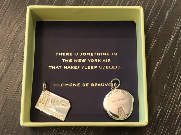 Carry On Only - Sweet New York Themed Jewelry From Jet Set Candy - NYC MetroCard Charm and NYC Planner Spinner Charm