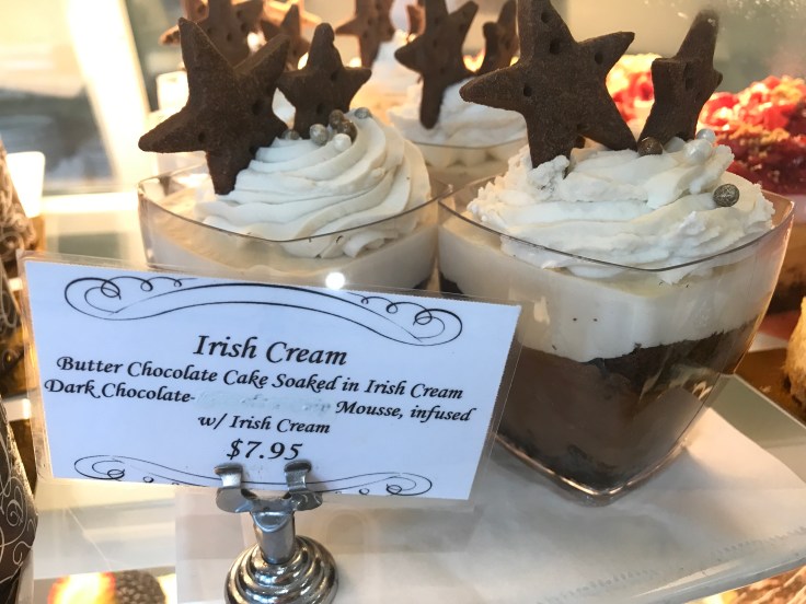 Twinkle Twinkle - Irish Cream (Butter Chocolate Cake Soaked in Irish Cream Topped with Dark Chocolate Mousse that Has Also Been Infused with Irish Cream) at Pamplemousse in Redwood City, California