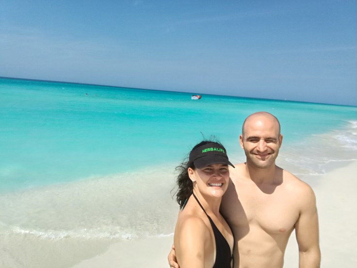 Yep, the Water is Really That Blue - Doron Nadivi and His Wife, Sofia Rojas, at Varadero Beach, Cuba - Photo Courtesy of Doron Nadivi