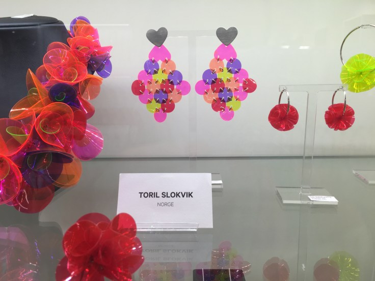 Northern Lights - Bright Pops of Plexiglass Color From Norwegian Jewelry Artist Toril Slokvik at Norway Designs