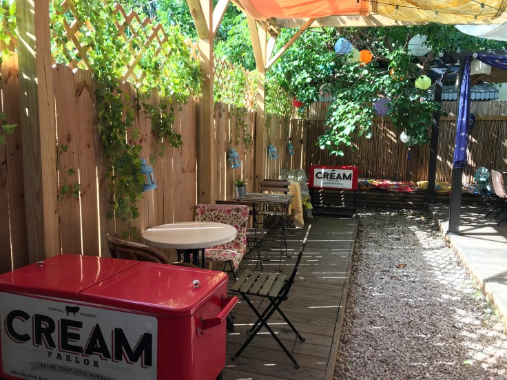 Perfect Patio - The Backyard Seating Area at Cream Parlor in Miami