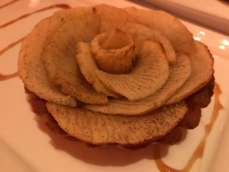 A Stunning Rendition of Tarte Tatin (an Apple Tart) at La Boème in Palo Alto, California