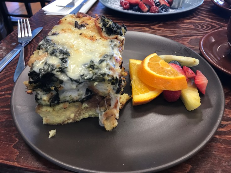 Love is in the Gruyere - The Breakfast Strata at Blue Dot Café & Coffee Bar in Alameda, California
