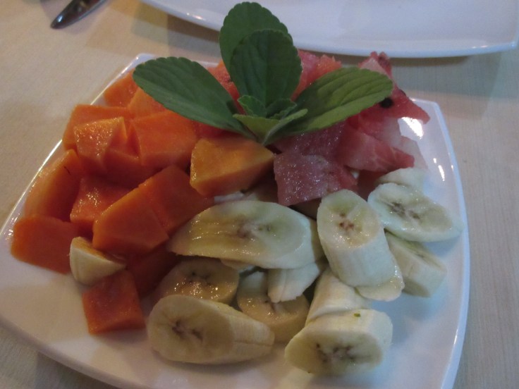 El Romero's Galante Fruitera in Las Terrazas, Cuba Consists of Fresh Banana, Papaya and Watermelon