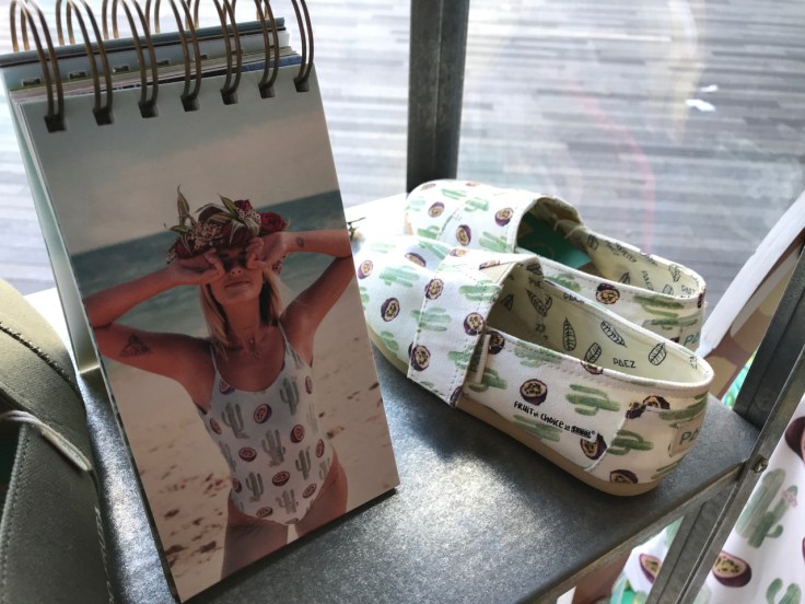 Passion fruit print espadrilles from the Sumol collaboration with Paez in Porto, Portugal. Photo Courtesy of FoodWaterShoes