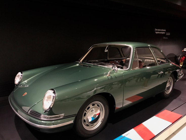 An emerald green 1959 Porsche Boxer 754-T7 on display at the Porsche Museum in Stuttgart, Germany. Photo Courtesy of FoodWaterShoes
