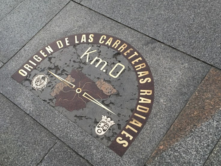 All the radial roads in Spain are measured from the Origen de Las Carreteras Radiales marker in Madrid's Plaza Del Sol. The marker is fairly small and can be found on the sidewalk. It says, "Km. 0."